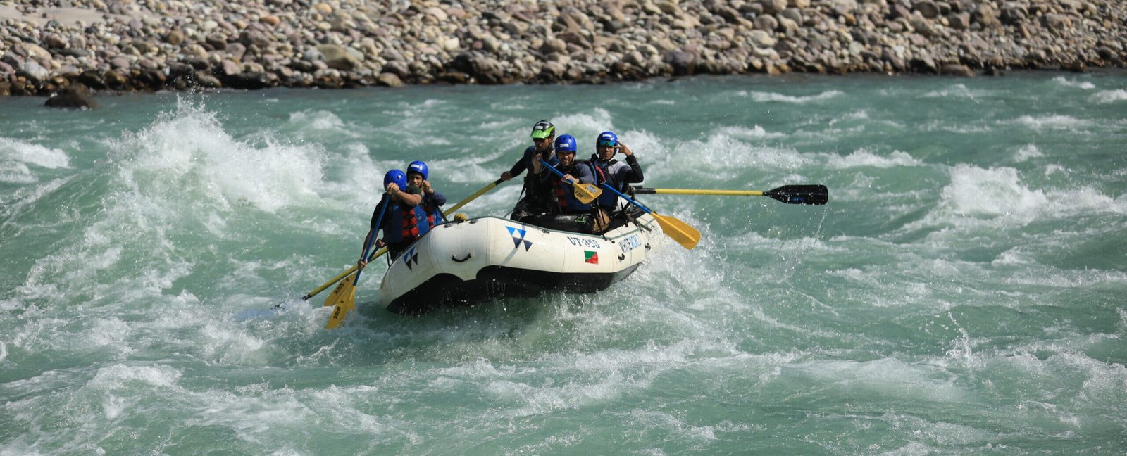 River rafting in Rishikesh in October on clear post-monsoon water